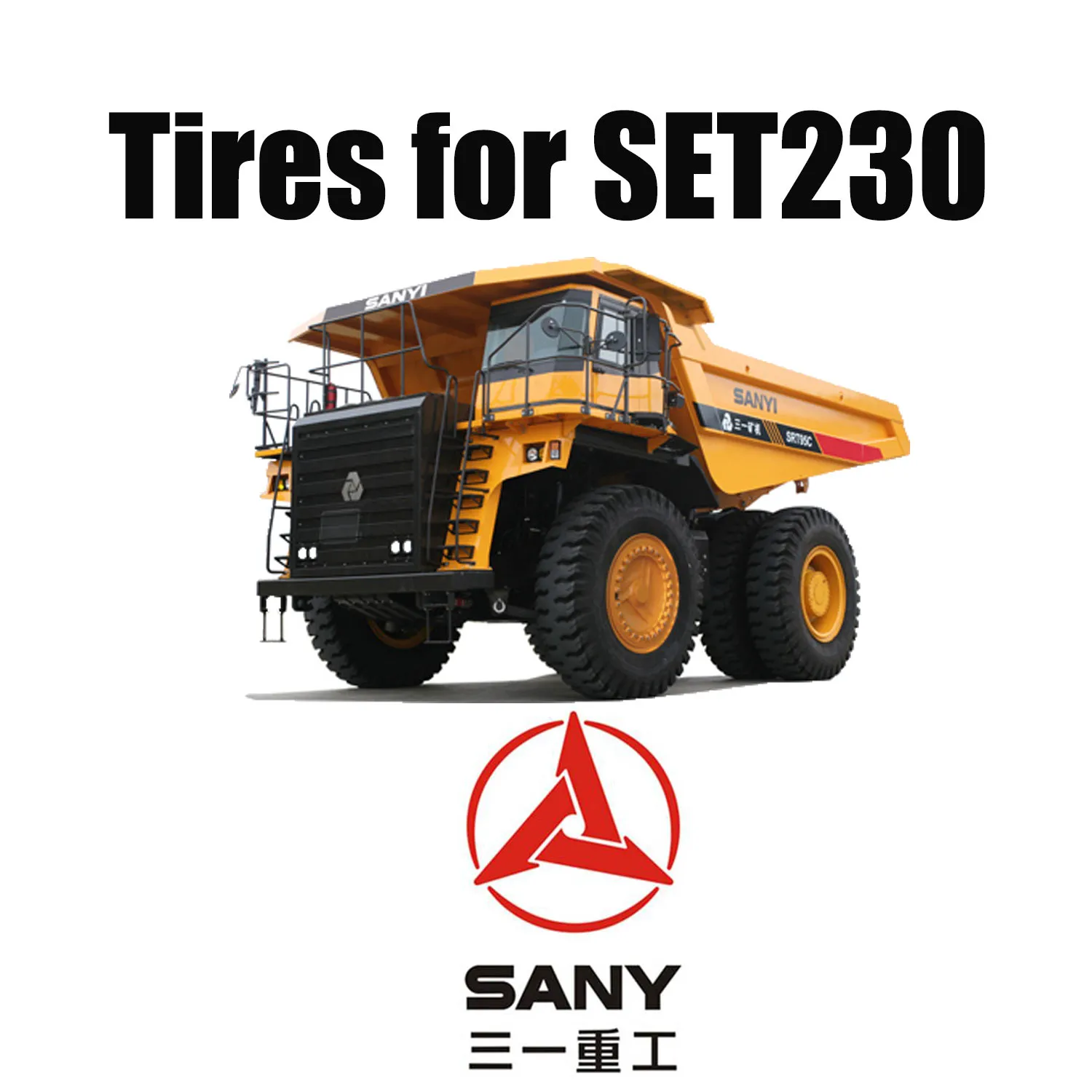 Pneus radiais OTR 40.00R57 com excelente banda de rodagem resistente a cortes para caminhão de mineração SANY SET230