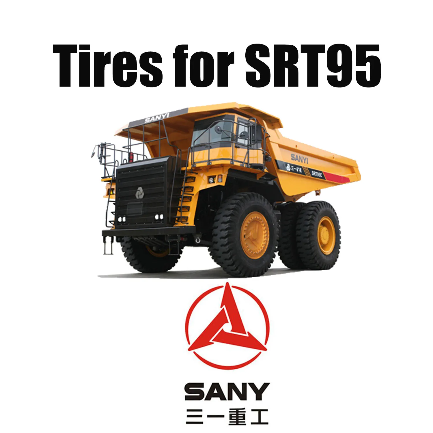 Pneus de terraplenagem gigantes de qualidade premium 27.00R49 para caminhões de mineração de superfície SANY SRT95