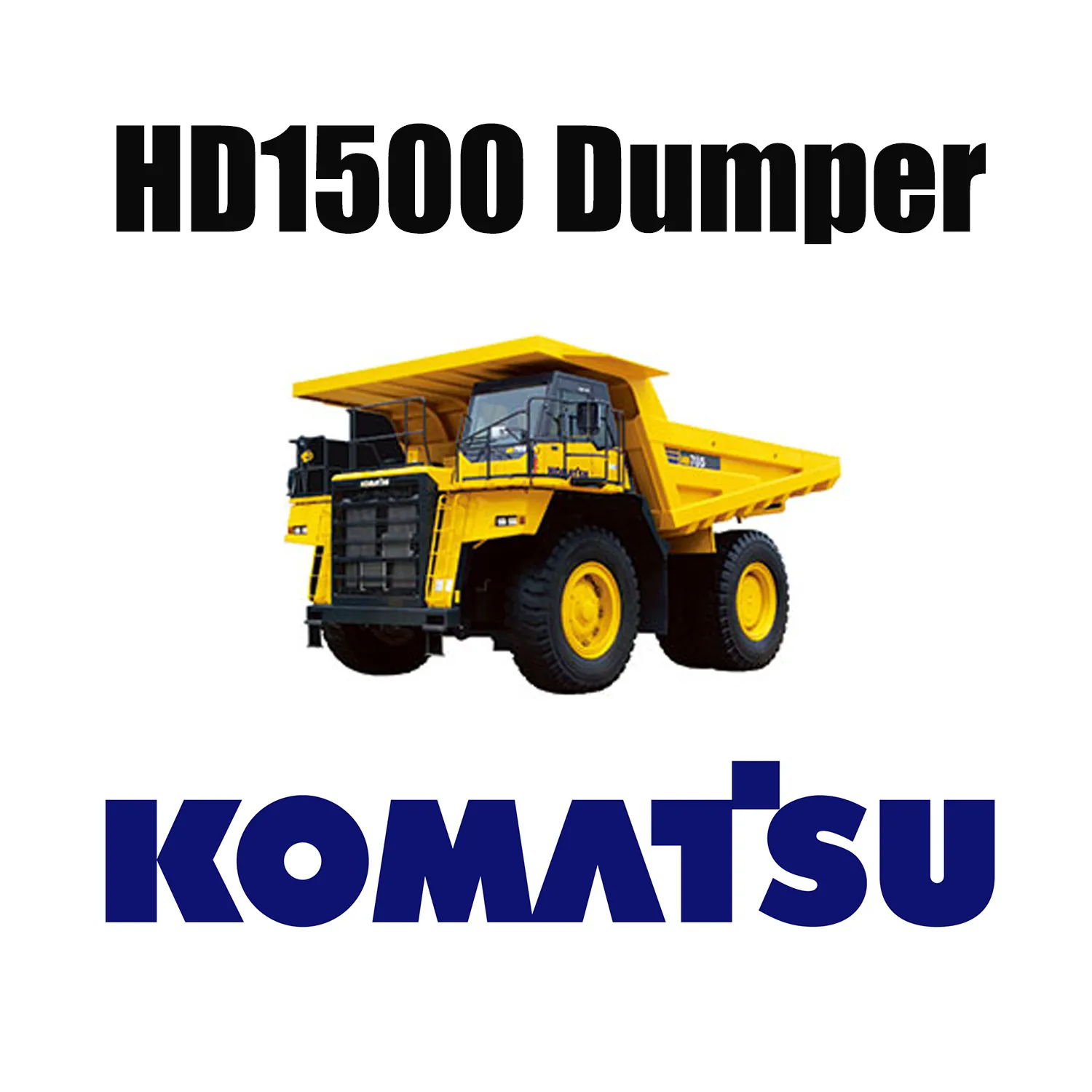 Caminhão mecânico KOMATSU HD1500 com pneus especiais EarthMover 33.00R51