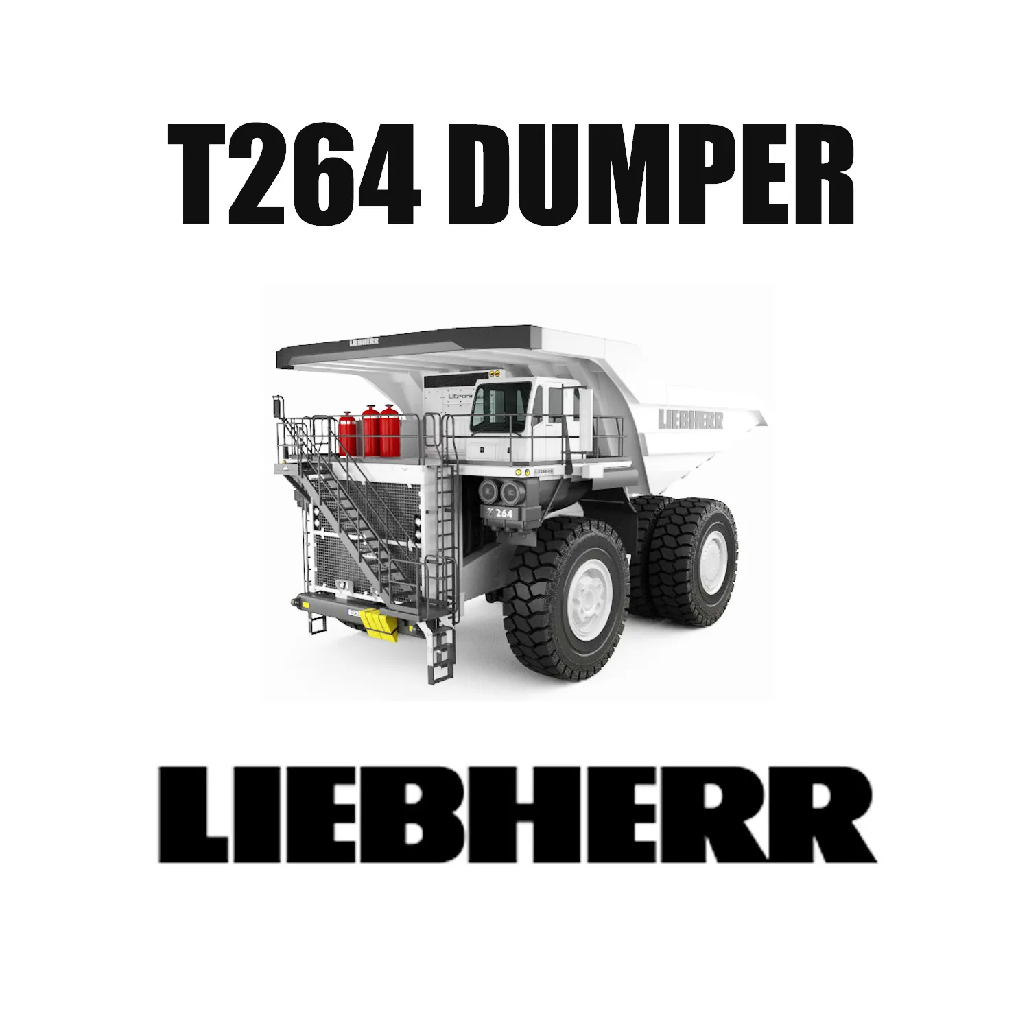 Caminhões de mineração Liebherr T 264 de 240 toneladas equipados com pneus de terraplenagem 40.00R57 E-4
