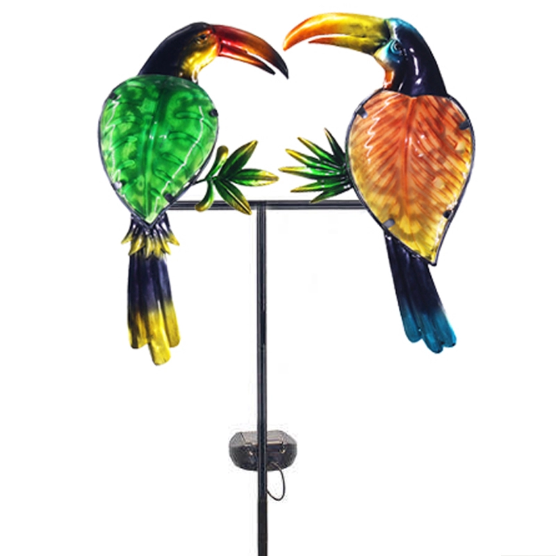 Estaca de descanso de papagaios com luzes LED solares