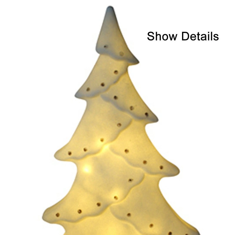 Árvore de luz LED de Natal branca para uso externo com pontos