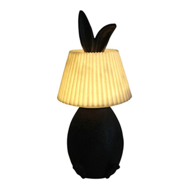 Iluminação de decoração de mesa de coelho animal para decoração de casa