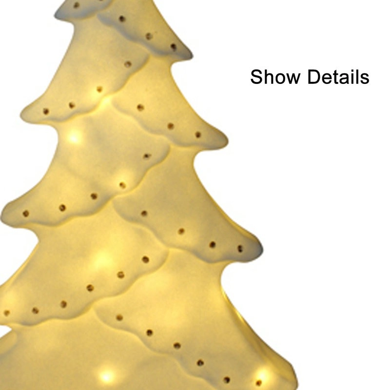 Árvore de luz LED de Natal branca para uso externo com pontos