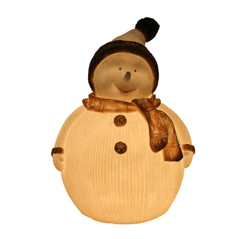 Lâmpada de boneco de neve com nervuras de Natal branco mais vendida para uso interno