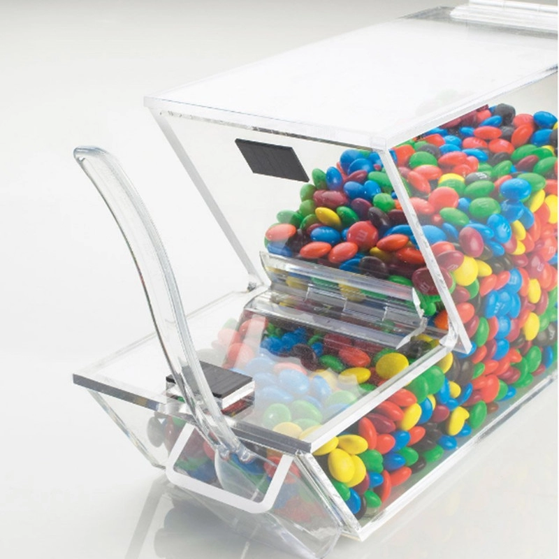 Caixa de armazenamento de alimentos em acrílico personalizada para exibição de doces