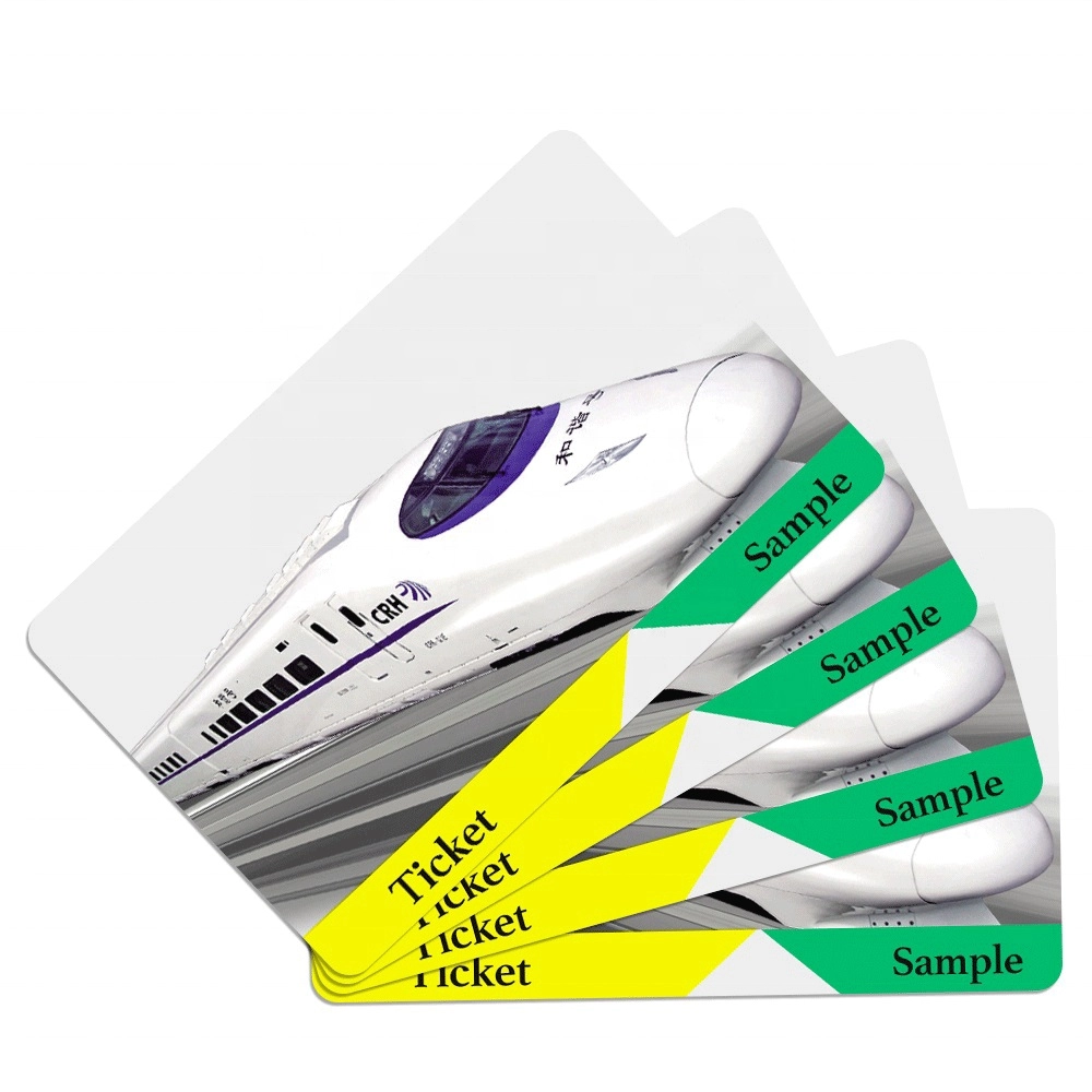 Cartões de bilhete de metrô RFID em papel com chip Mifare Ultralight para transporte público