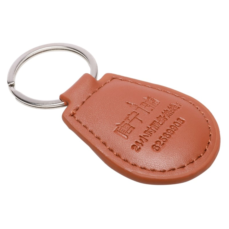 RFID NFC ISO 1443A chaveiro de couro chaveiro para transporte público