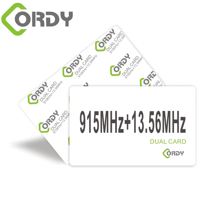 Cartão de dupla frequência RFID 13,56 MHz + 915 MHz 1k + Alien Higgs3