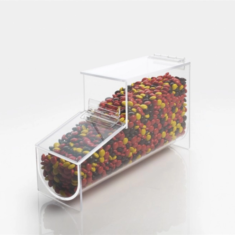 Caixa de doces acrílica de plástico transparente OEM para loja