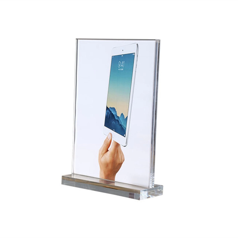 Expositores de mesa com suporte de placa de acrílico transparente