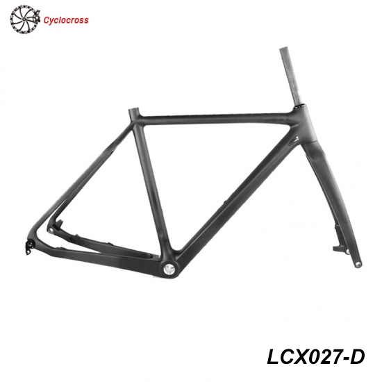 conjunto de quadro de ciclocross de carbono leve com quadro de bicicleta de freio a disco