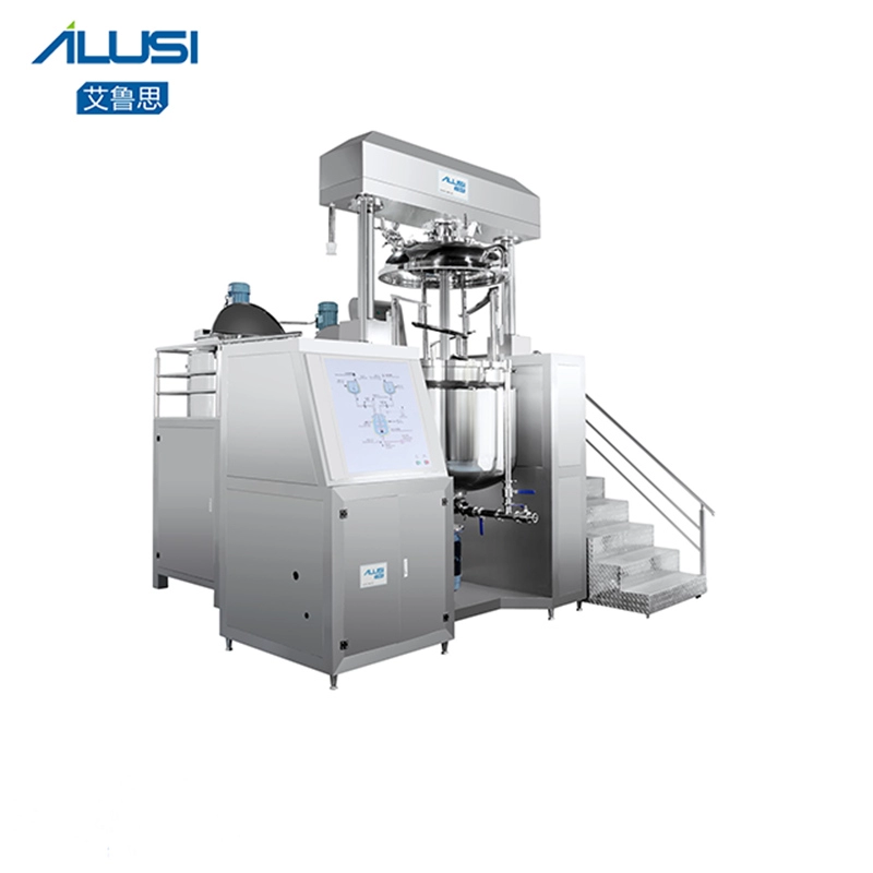 Máquina misturadora de emulsão a vácuo de loção hidráulica dupla