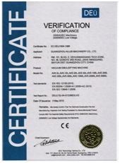 Certificado CE para aplicador de etiquetas