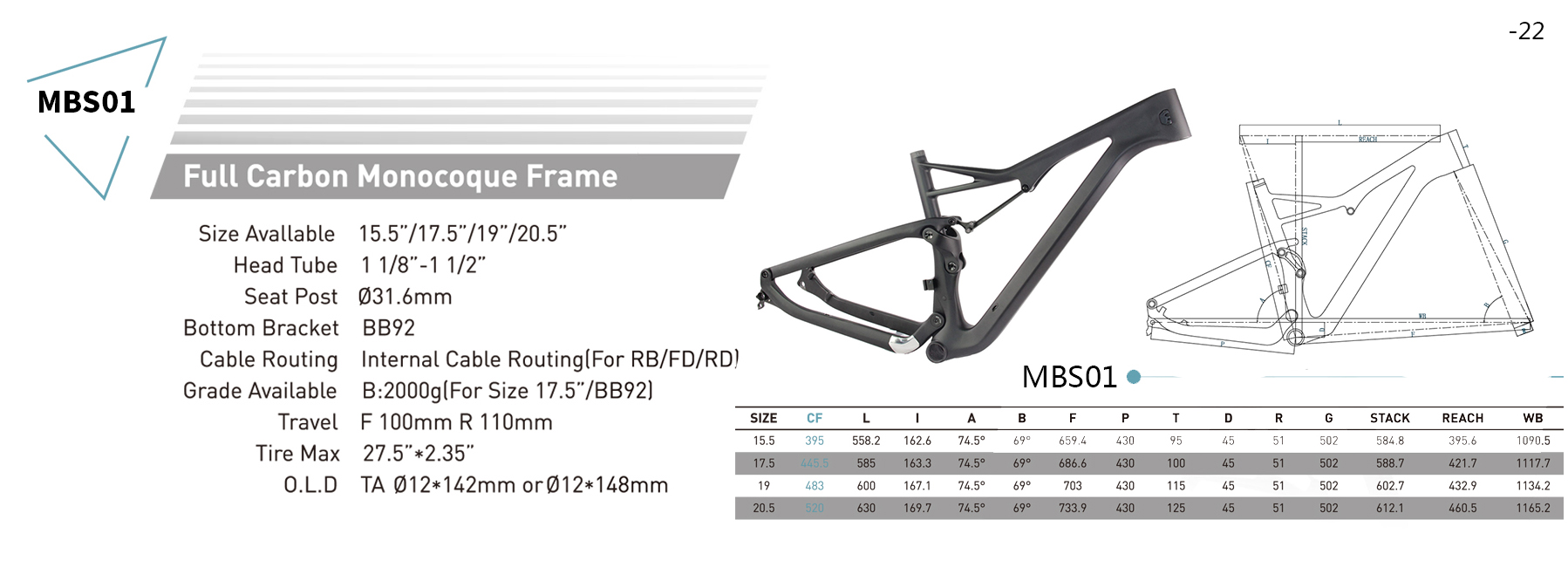 quadro mtb 650b