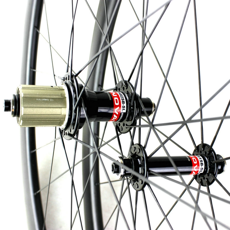 Cubo Novatec 291/482SL + Pillar 1420 raios personalizados rodas de carbono para bicicleta de estrada