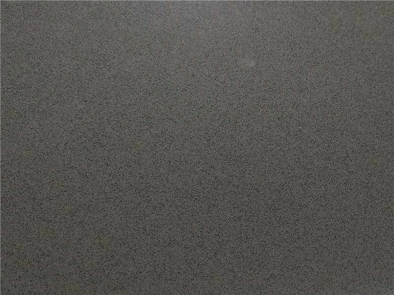 Bancada de cozinha de laje de quartzo cinza concreto