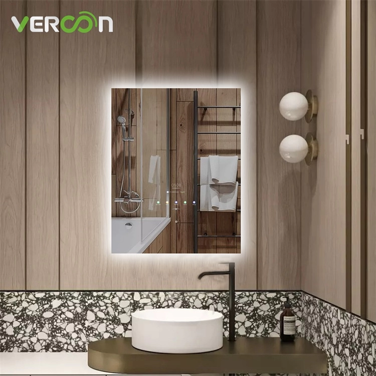 Espelho de banheiro inteligente iluminado por LED à prova d'água IP65 com alto-falante Bluetooth