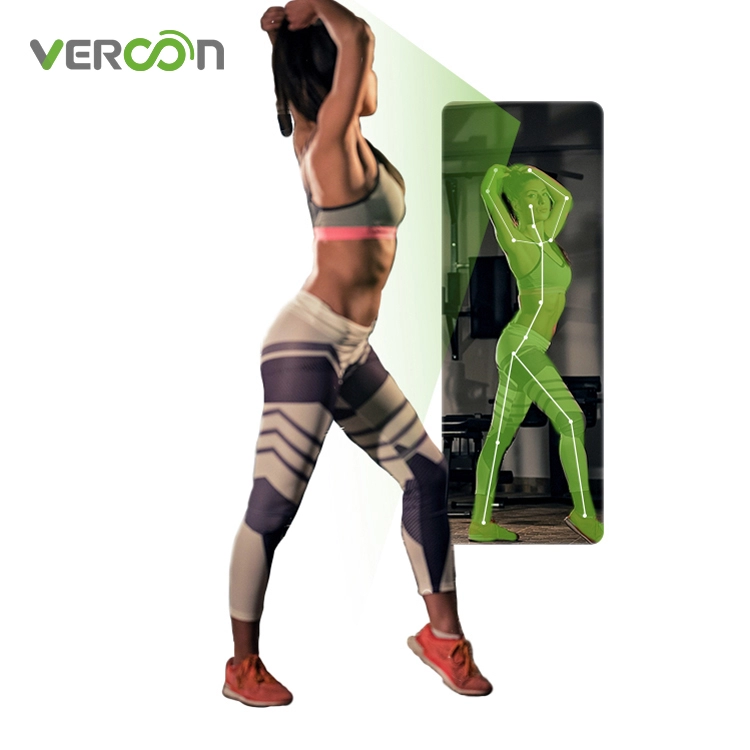 Espelho de fitness inteligente Vercon de 32 polegadas para exercícios em casa