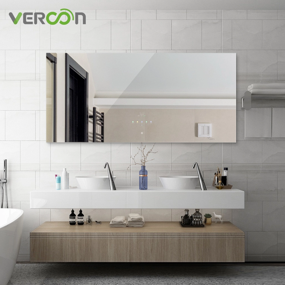 Novo chega o primeiro espelho de banheiro inteligente android os 11 no mundo espelhos de vaidade de banheiro retângulo redondo à venda