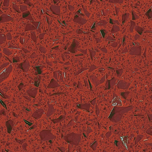 OP1801 Azulejos de Quartzo Artificial Vermelho Estelar para Pisos de Hotel