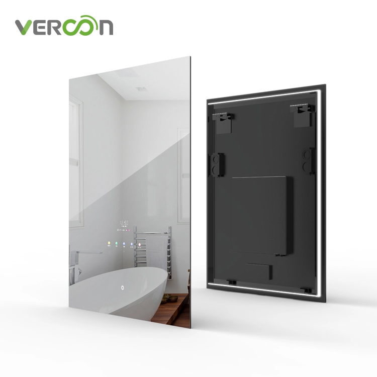 Vercon mais recente espelho mágico de banheiro com sistema operacional Android 11 com design de luz de fundo