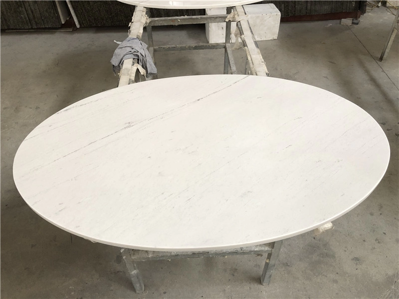 Mesa de centro de mesa de chá de mármore branco natural