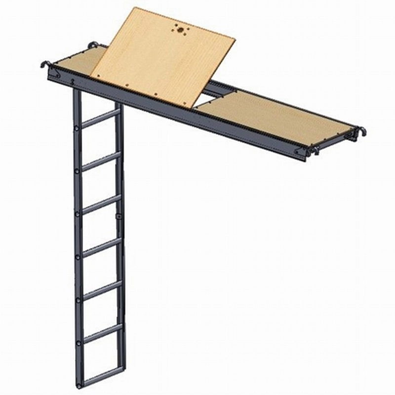 Plataforma de escotilha de escada de madeira compensada de alumínio/prancha de alçapão de escada de madeira compensada de alumínio