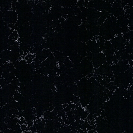 OP6012 bancada de quartzo preto grão branco noturno produto de pedra fabricado