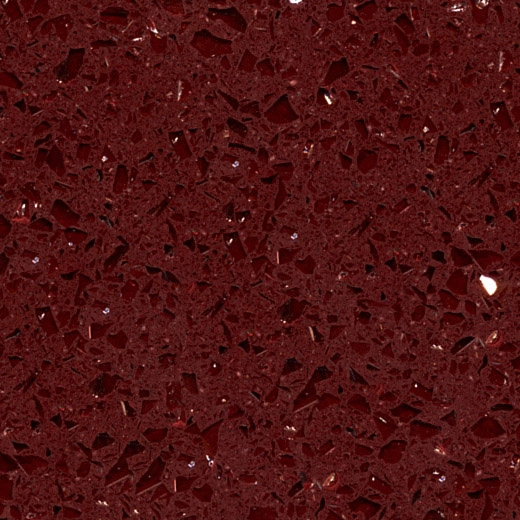 Placa de quartzo de bancada de cozinha vermelho escuro estelar OP1816