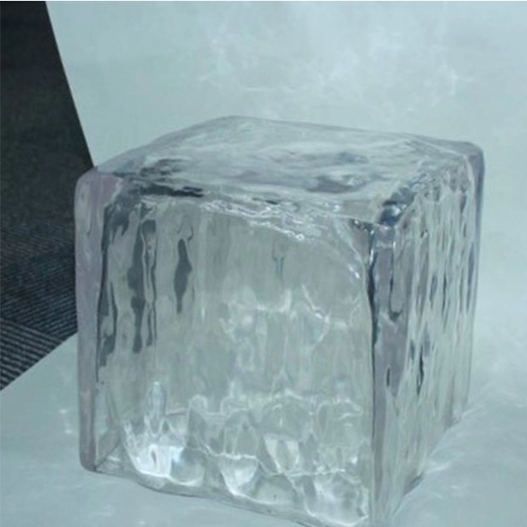 artesanato de resina de cubo de gelo de cristal falso para vitrine de loja de varejo visual