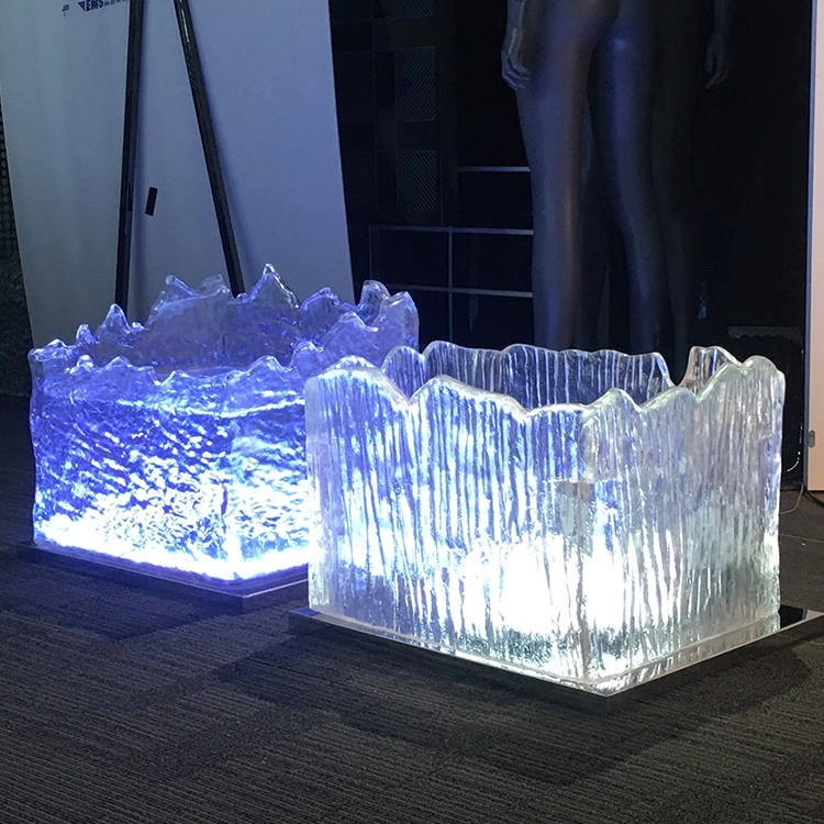 Simulação de verão adereços de gelo decoração resina gelo legal