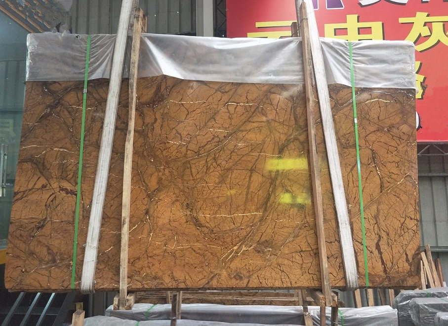 rainforest brown marble slabs