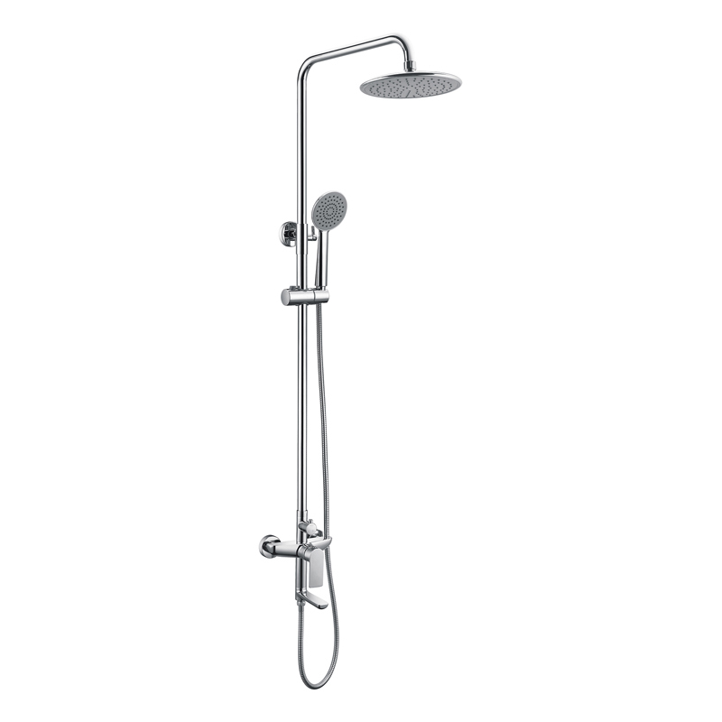 chrome round bathroom shower mixer_round_shower_mixer_chrome_faucet_Unterputz Duschsystem_Regendoucheset Inbouw Muur_NEUNAS_13572