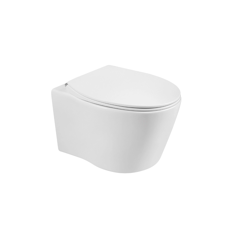 Sanita suspensa de cerâmica redonda branca com design moderno
