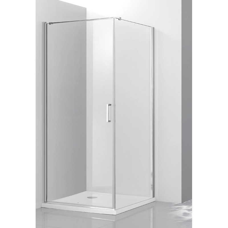 Compartimentos de chuveiro com porta pivotante esquerda sem moldura quadrada