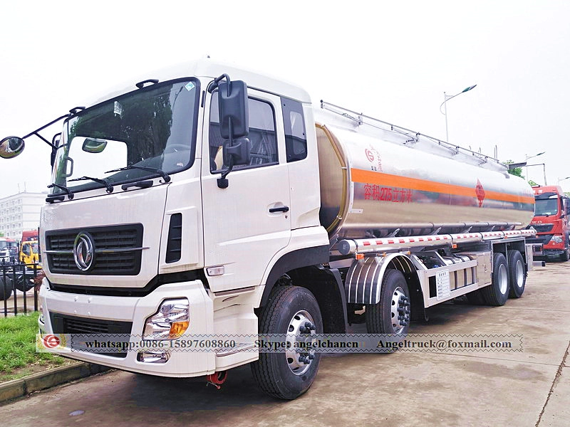 Dongfeng 8x4 caminhão de combustível a gasolina liga de alumínio 27.500 litros