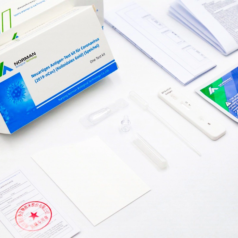 Novo kit de teste de antígeno de saliva de papel para coronavírus (2019-nCoV) (ouro coloidal)