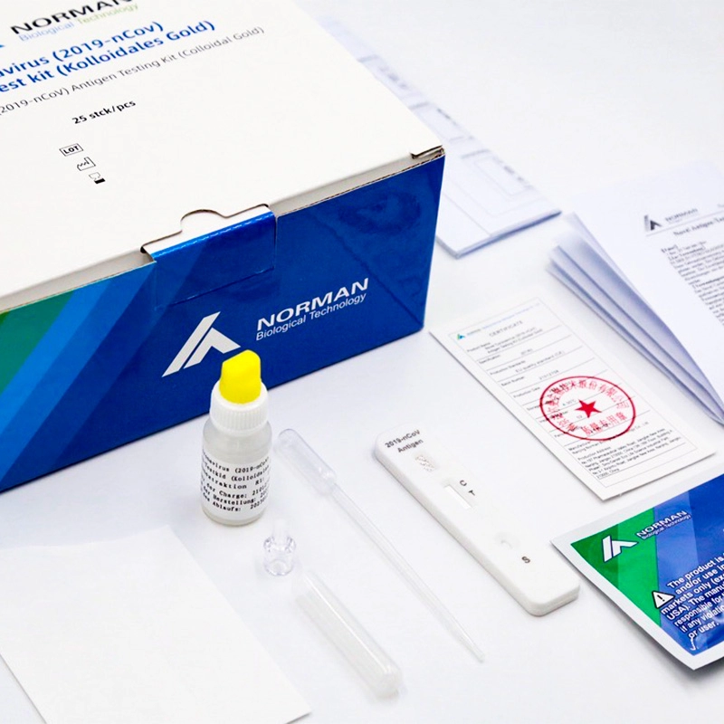 Novo kit de teste de antígeno de saliva de papel para coronavírus (2019-nCoV) (ouro coloidal)