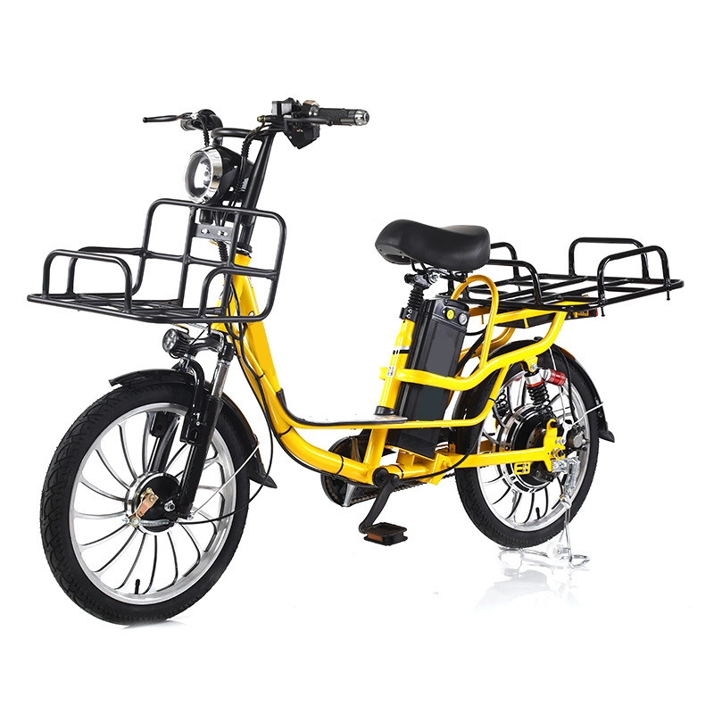 Bicicleta elétrica para entrega de pizza com motor de longo alcance 400w 48v