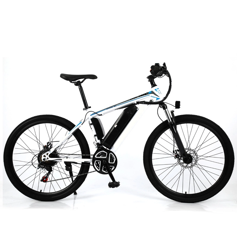 26 polegadas 36v 350w E Bike 10ah Bateria de lítio oculta com estrutura de aço de alto carbono e freio a disco Bicicleta elétrica