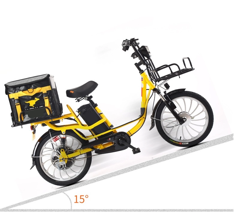Bicicleta elétrica para entrega de pizza com motor de longo alcance 400w 48v