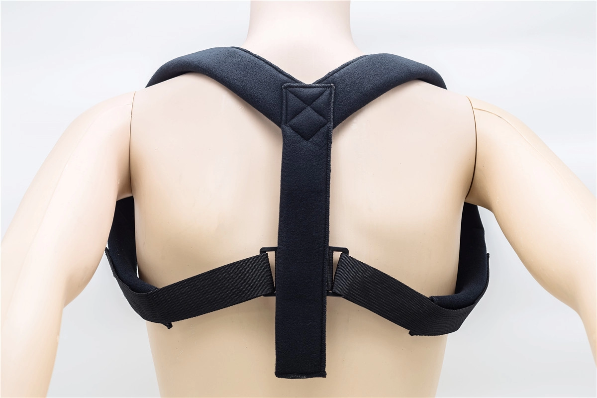 Suporte de clavícula ajustável Cinta de clavícula traseira superior da coluna vertebral para corretor de postura