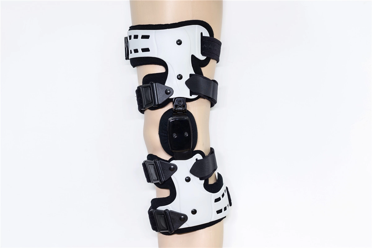 Joelheiras Unloader OA com suporte de fratura de dobradiça para substituição da articulação da perna e estabilização do ligamento