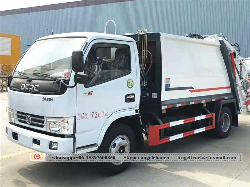 Compactador Caminhão de lixo 8 m3 Coletor de resíduos Dongfeng