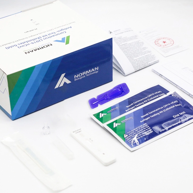 Novo kit de teste de antígeno de esfregaço nasal anterior de coronavírus (2019-nCoV) (ouro coloidal)