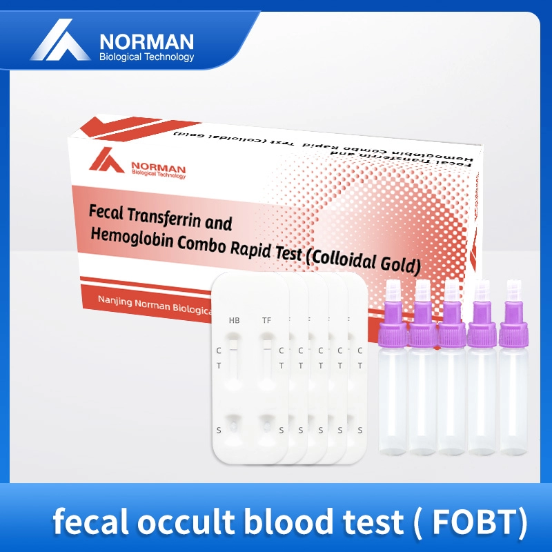 Teste rápido combinado de transferrina fecal e hemoglobina (ouro coloidal)