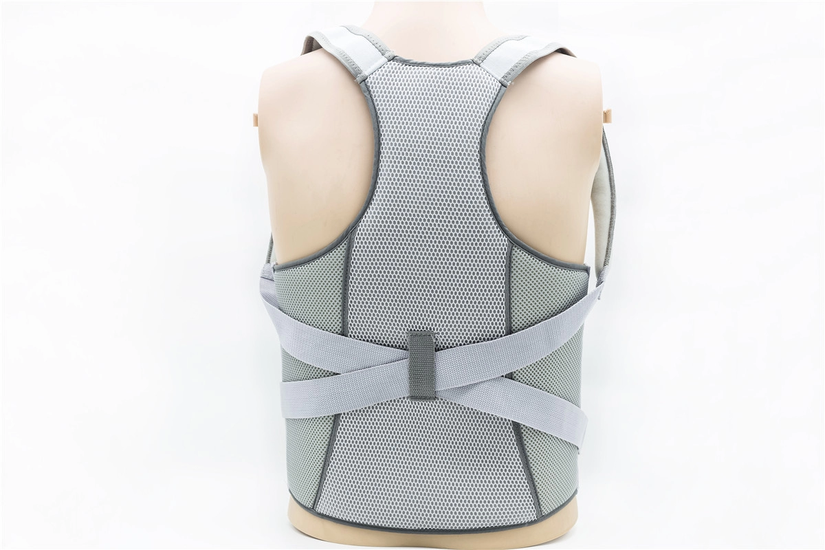 Suportes de coluna vertebral altos ajustáveis com barra de metal para corretor de postura ou suspensórios para alívio da dor nas costas