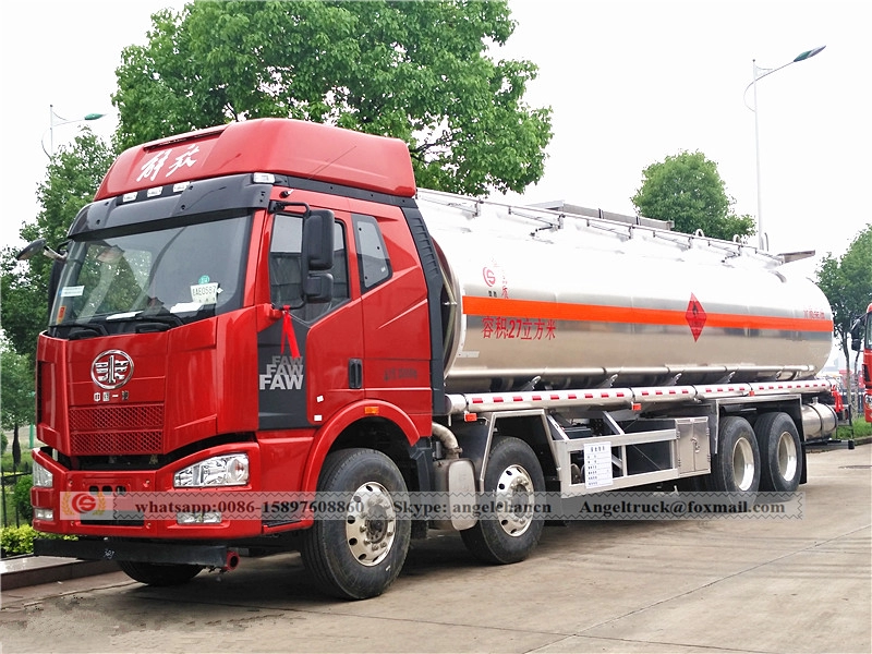 Caminhão de óleo diesel de alumínio resistente 8x4 27 cbm FAW