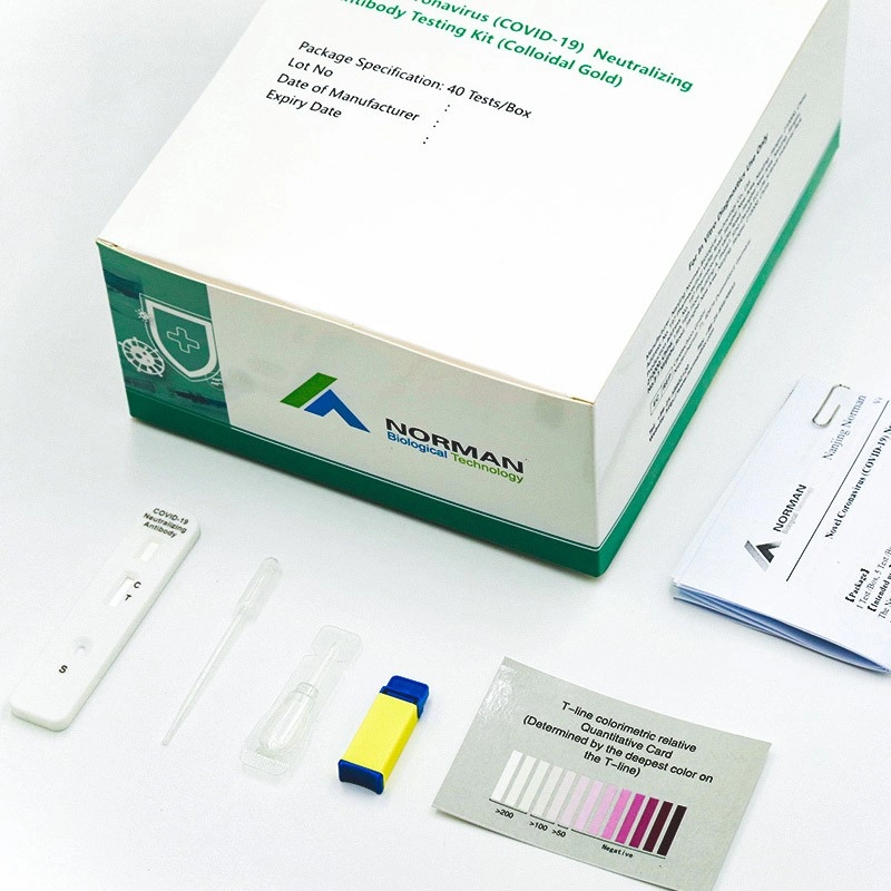 Kit de teste de anticorpos neutralizantes do novo coronavírus (COVID-19) (ouro coloidal)